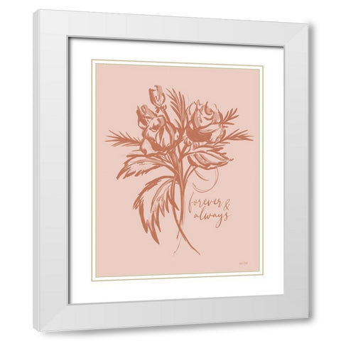 Forever and Always White Modern Wood Framed Art Print with Double Matting by House Fenway