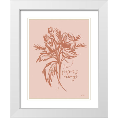 Forever and Always White Modern Wood Framed Art Print with Double Matting by House Fenway