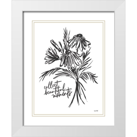 Collect Beautiful Moments White Modern Wood Framed Art Print with Double Matting by House Fenway