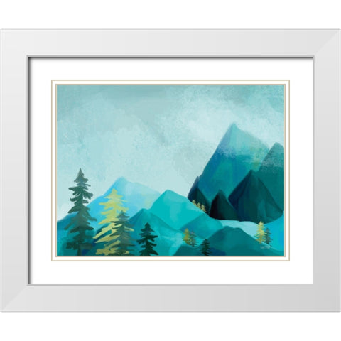 Adventure Awaits III White Modern Wood Framed Art Print with Double Matting by House Fenway