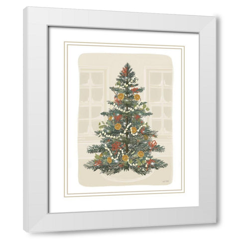 Old Fashioned Christmas White Modern Wood Framed Art Print with Double Matting by House Fenway