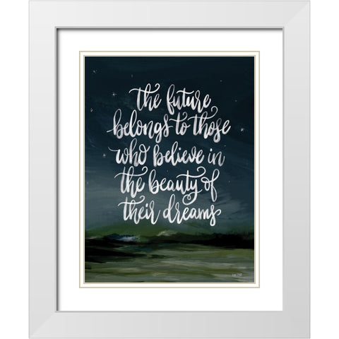 Beauty of Dreams White Modern Wood Framed Art Print with Double Matting by House Fenway