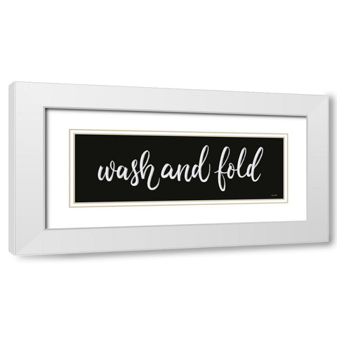 Wash and Fold White Modern Wood Framed Art Print with Double Matting by House Fenway