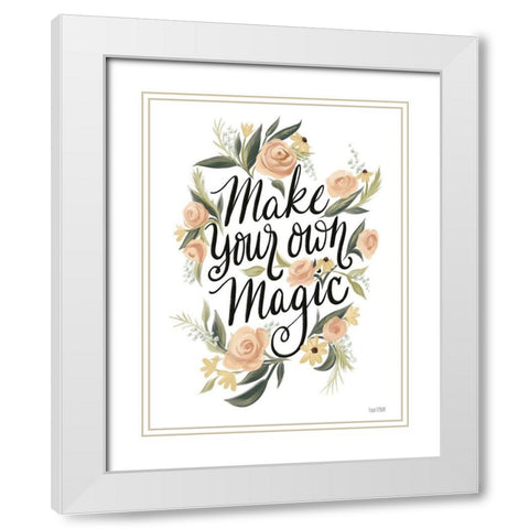 Make Your Own Magic White Modern Wood Framed Art Print with Double Matting by House Fenway