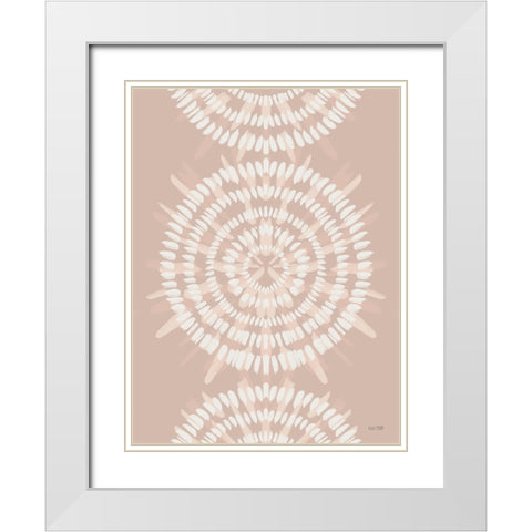 Bohemian Tie-Dye White Modern Wood Framed Art Print with Double Matting by House Fenway