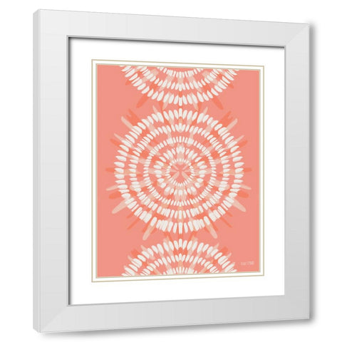 Boho Tie-Dye II White Modern Wood Framed Art Print with Double Matting by House Fenway