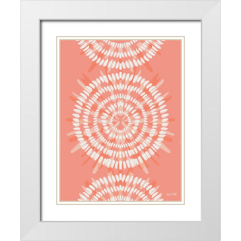 Boho Tie-Dye II White Modern Wood Framed Art Print with Double Matting by House Fenway