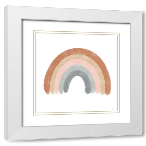 Rainbow White Modern Wood Framed Art Print with Double Matting by House Fenway
