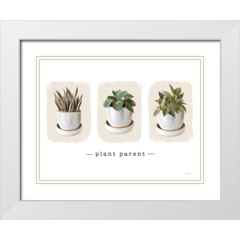 Plant Parent White Modern Wood Framed Art Print with Double Matting by House Fenway
