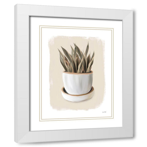 House Plant I White Modern Wood Framed Art Print with Double Matting by House Fenway