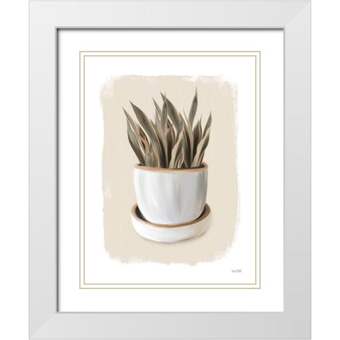 House Plant I White Modern Wood Framed Art Print with Double Matting by House Fenway