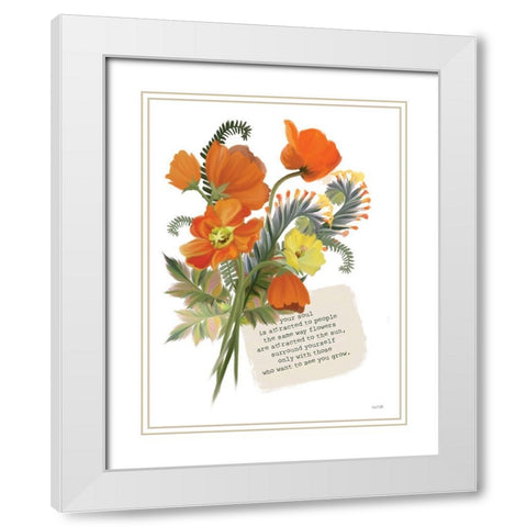 See You Grow White Modern Wood Framed Art Print with Double Matting by House Fenway