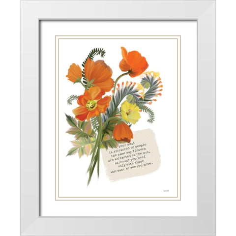 See You Grow White Modern Wood Framed Art Print with Double Matting by House Fenway