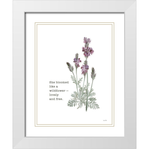 Lovely and Free    White Modern Wood Framed Art Print with Double Matting by House Fenway