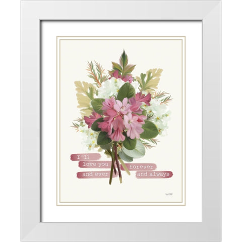 Forever and Ever White Modern Wood Framed Art Print with Double Matting by House Fenway