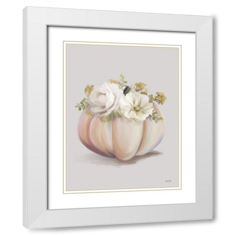 Blush Pumpkin White Modern Wood Framed Art Print with Double Matting by House Fenway