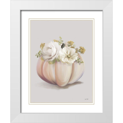 Blush Pumpkin White Modern Wood Framed Art Print with Double Matting by House Fenway