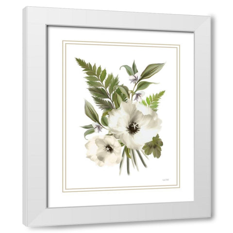 Fern Botanical in White White Modern Wood Framed Art Print with Double Matting by House Fenway