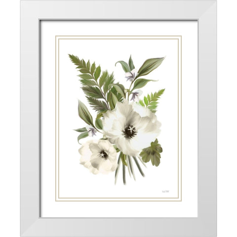 Fern Botanical in White White Modern Wood Framed Art Print with Double Matting by House Fenway