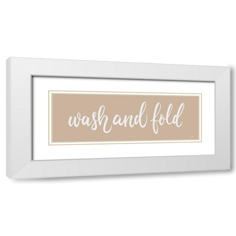 Wash and Fold White Modern Wood Framed Art Print with Double Matting by House Fenway