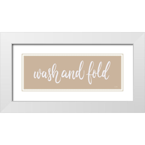 Wash and Fold White Modern Wood Framed Art Print with Double Matting by House Fenway