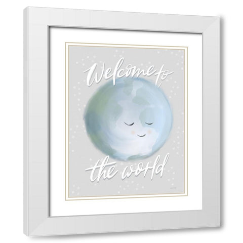 Welcome to the World White Modern Wood Framed Art Print with Double Matting by House Fenway