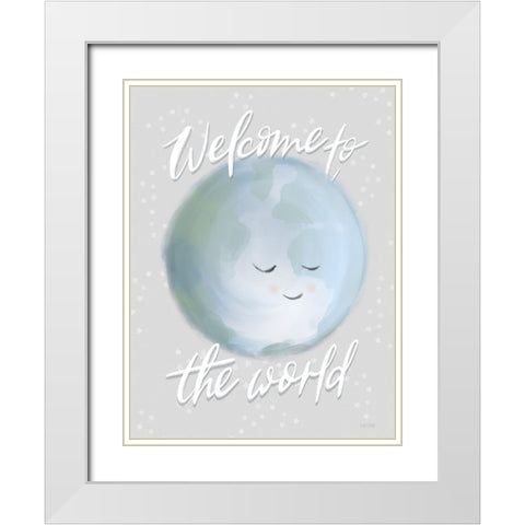 Welcome to the World White Modern Wood Framed Art Print with Double Matting by House Fenway