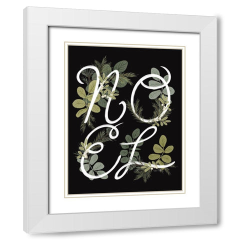 Noel White Modern Wood Framed Art Print with Double Matting by House Fenway