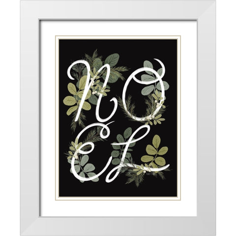 Noel White Modern Wood Framed Art Print with Double Matting by House Fenway