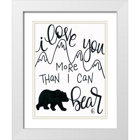 More Than I can Bear White Modern Wood Framed Art Print with Double Matting by Fearfully Made Creations