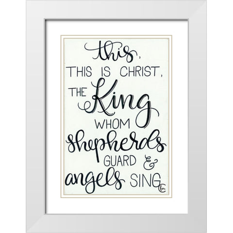 What Child is This White Modern Wood Framed Art Print with Double Matting by Fearfully Made Creations