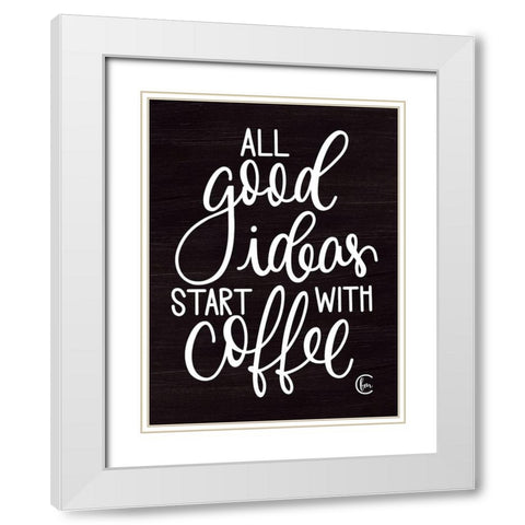 Good Ideas   White Modern Wood Framed Art Print with Double Matting by Fearfully Made Creations
