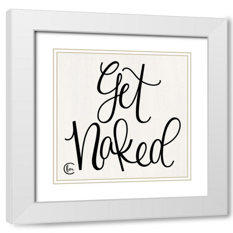 Get Naked White Modern Wood Framed Art Print with Double Matting by Fearfully Made Creations