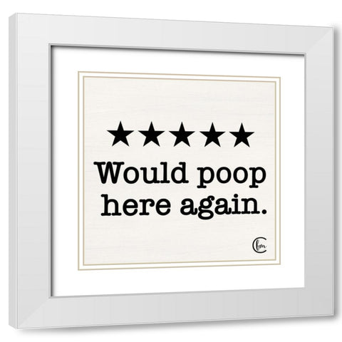 Bathroom Review White Modern Wood Framed Art Print with Double Matting by Fearfully Made Creations