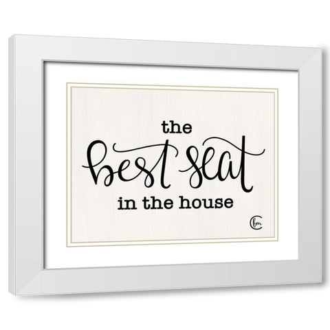 Best Seat White Modern Wood Framed Art Print with Double Matting by Fearfully Made Creations
