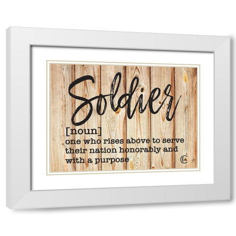 Soldier White Modern Wood Framed Art Print with Double Matting by Fearfully Made Creations