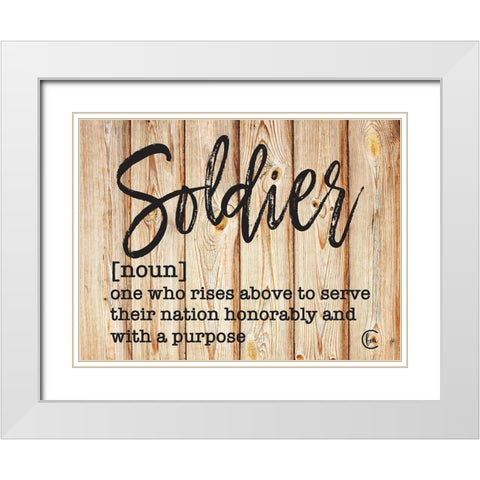 Soldier White Modern Wood Framed Art Print with Double Matting by Fearfully Made Creations