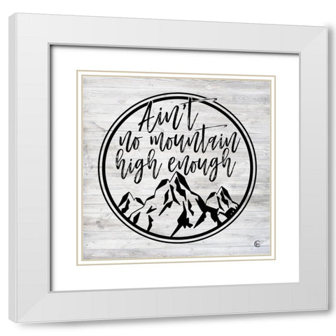 High Enough  White Modern Wood Framed Art Print with Double Matting by Fearfully Made Creations