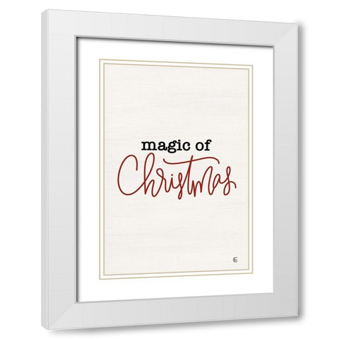Magic of Christmas Part II White Modern Wood Framed Art Print with Double Matting by Fearfully Made Creations