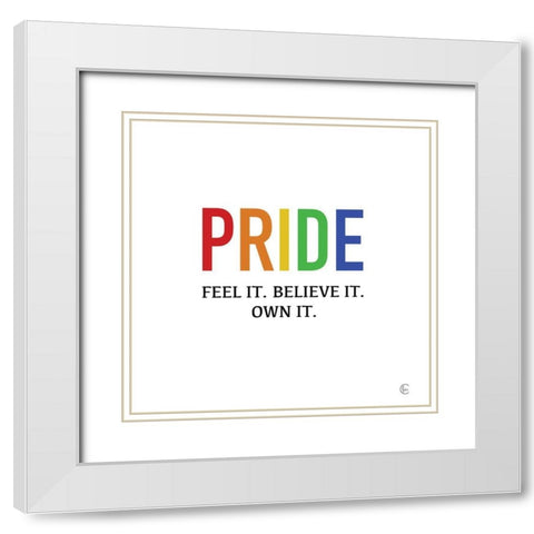 Pride White Modern Wood Framed Art Print with Double Matting by Fearfully Made Creations