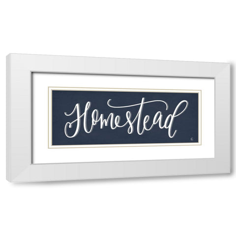 Homestead White Modern Wood Framed Art Print with Double Matting by Fearfully Made Creations