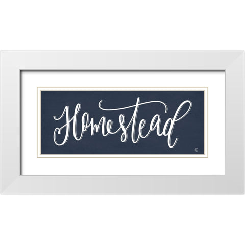 Homestead White Modern Wood Framed Art Print with Double Matting by Fearfully Made Creations