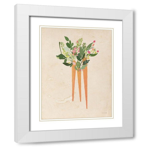 Spring Bouquet White Modern Wood Framed Art Print with Double Matting by Front Port Pickins
