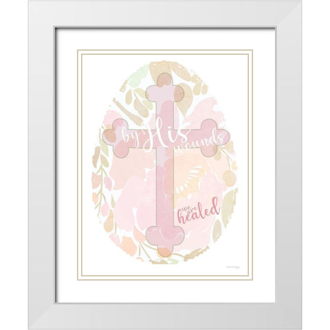 Jesus Heals White Modern Wood Framed Art Print with Double Matting by Front Port Pickins