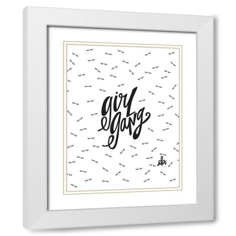 Girl Gang White Modern Wood Framed Art Print with Double Matting by Barrett, Erin
