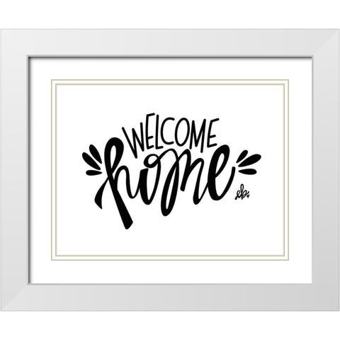 Welcome Home White Modern Wood Framed Art Print with Double Matting by Barrett, Erin