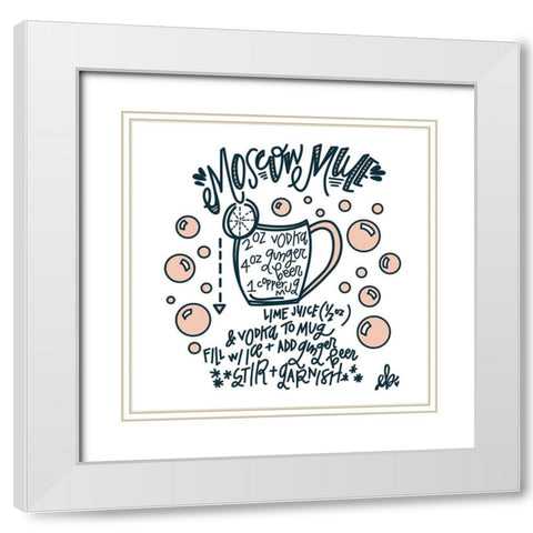 Moscow Mule White Modern Wood Framed Art Print with Double Matting by Barrett, Erin