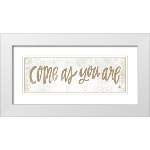 Come As You Are White Modern Wood Framed Art Print with Double Matting by Barrett, Erin
