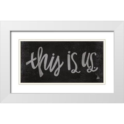 This is Us White Modern Wood Framed Art Print with Double Matting by Barrett, Erin