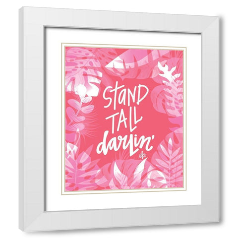 Stand Tall Darlin White Modern Wood Framed Art Print with Double Matting by Barrett, Erin